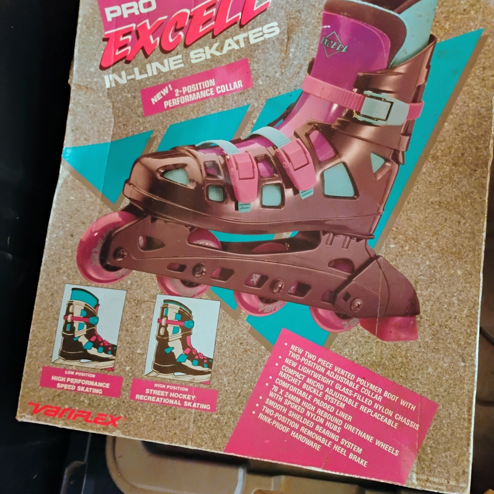 Pro Excel Inline Skates - Pink and Blue